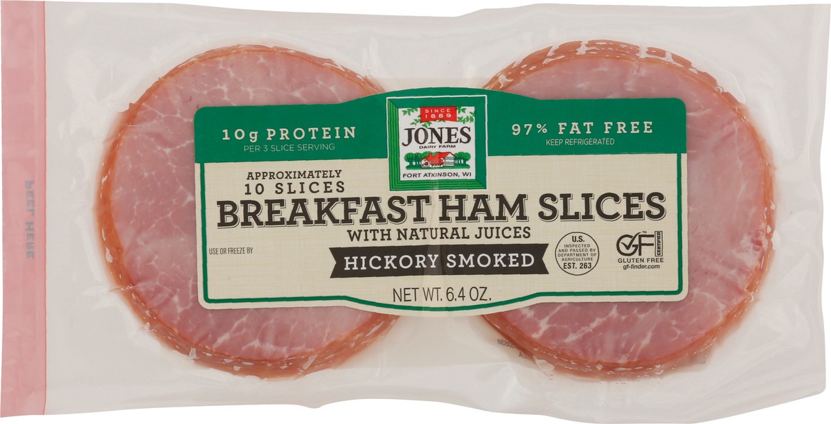 slide 12 of 13, Jones Dairy Farm Hickory Smoked Breakfast Ham Slices 6.4 oz, 6.4 oz