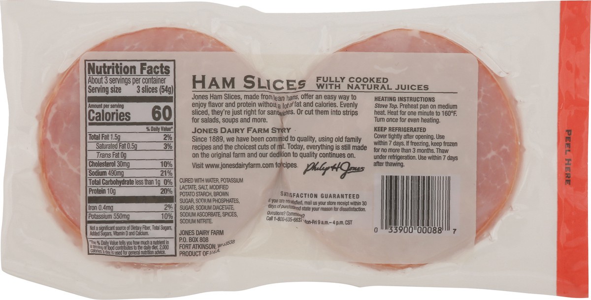 slide 3 of 13, Jones Dairy Farm Hickory Smoked Breakfast Ham Slices 6.4 oz, 6.4 oz