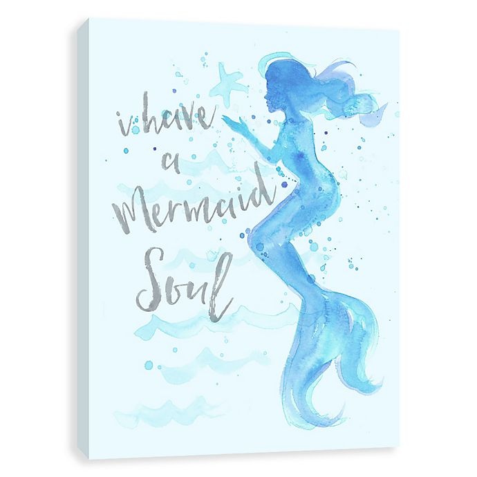 slide 2 of 3, Splash I Have a Mermaid Soul'' Canvas Wall Art'', 1 ct