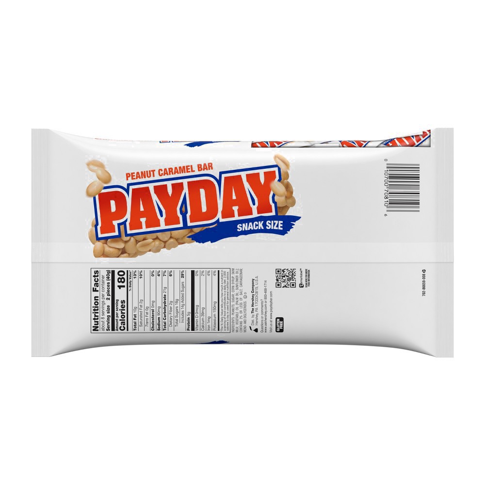 slide 29 of 95, Payday Peanut Caramel Snack Size Candy Bars - 11.6oz, 