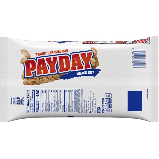slide 17 of 95, Payday Peanut Caramel Snack Size Candy Bars - 11.6oz, 