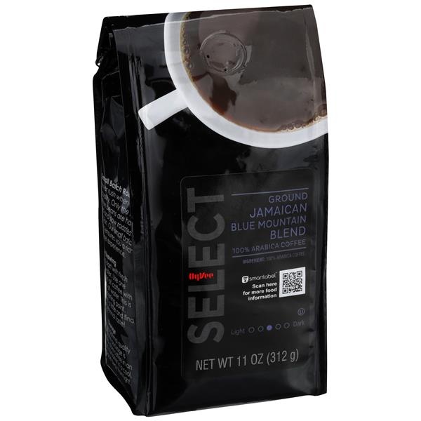 slide 1 of 1, Hy-vee Select Medium Roast Jamaican Blue Mountain Blend 100% Arabica Ground Coffee - 11 oz, 11 oz