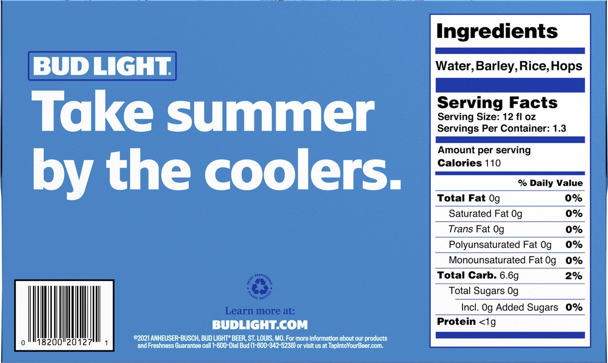 slide 8 of 10, Bud Light Beer, 192 fl oz