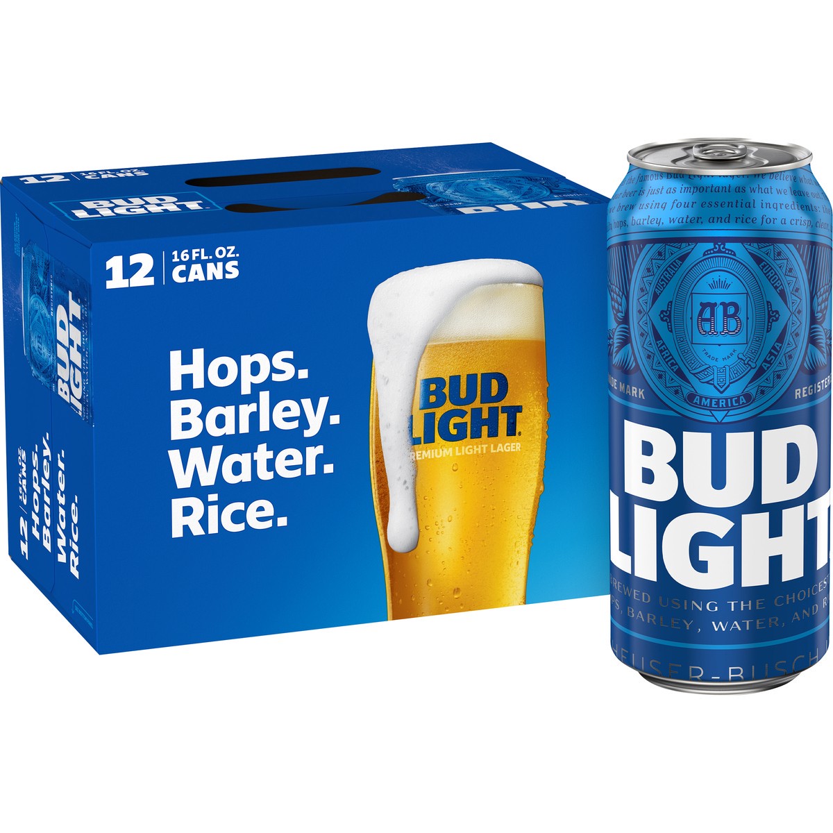 slide 1 of 10, Bud Light Beer, 12 Pack 16 fl. oz. Cans, 16 fl oz