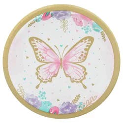 Party Creations Golden Butterfly Dessert Plates