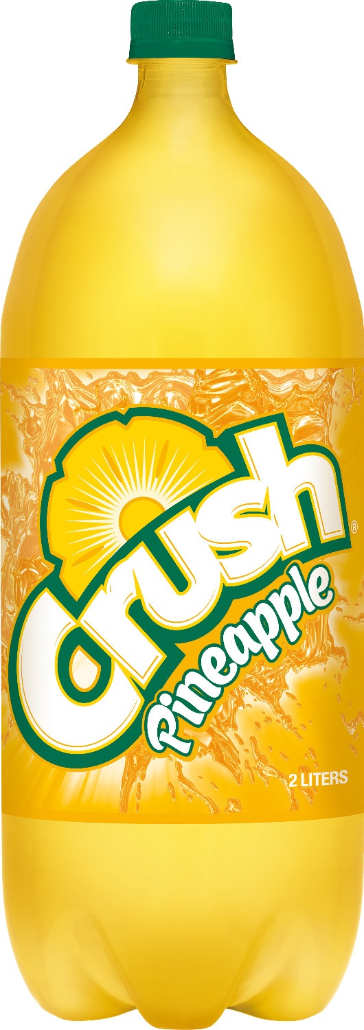 slide 1 of 2, Crush Pineapple Soft Drink, 2 liter