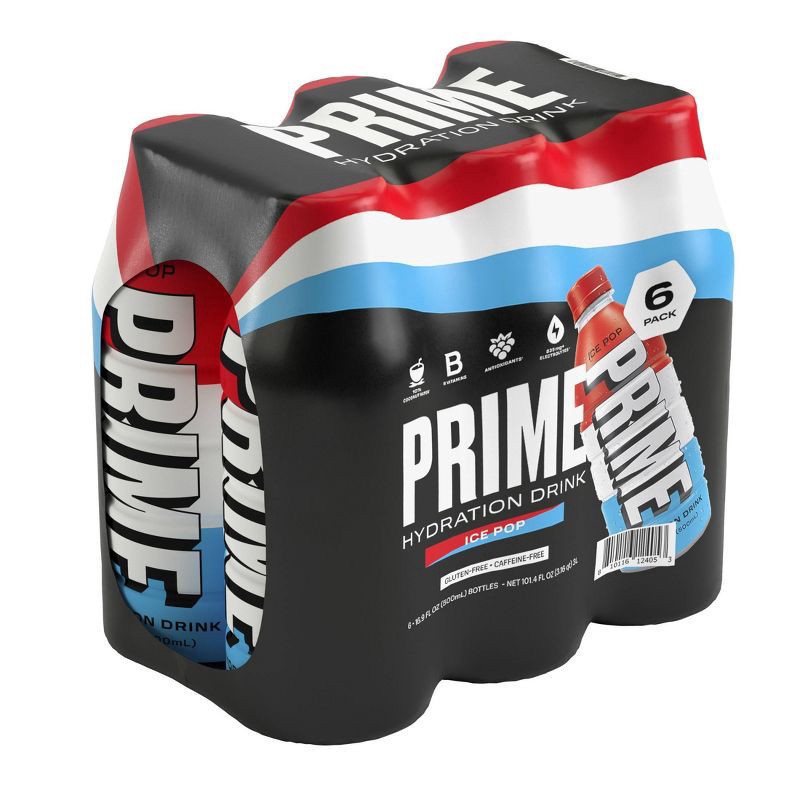 slide 2 of 4, Prime Hydration Ice Pop 6 Pack 16.9Oz, 6 ct