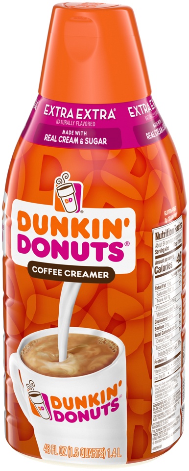slide 3 of 8, Dunkin' Extra Extra Coffee Creamer, 48 oz., 48 fl oz