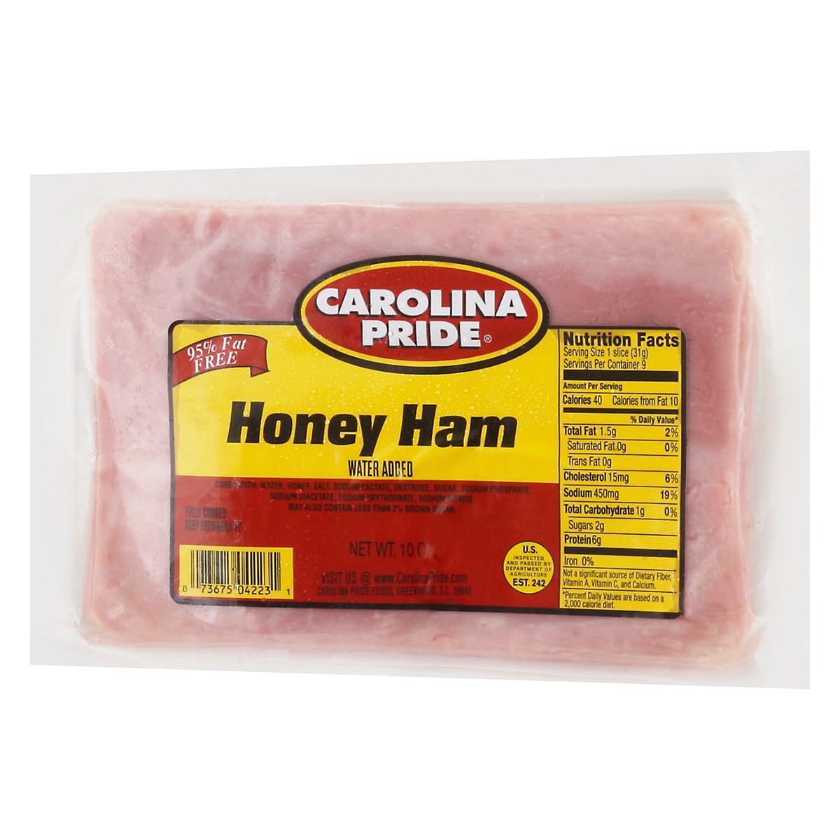 slide 10 of 10, Carolina Pride Honey Ham, 10 oz