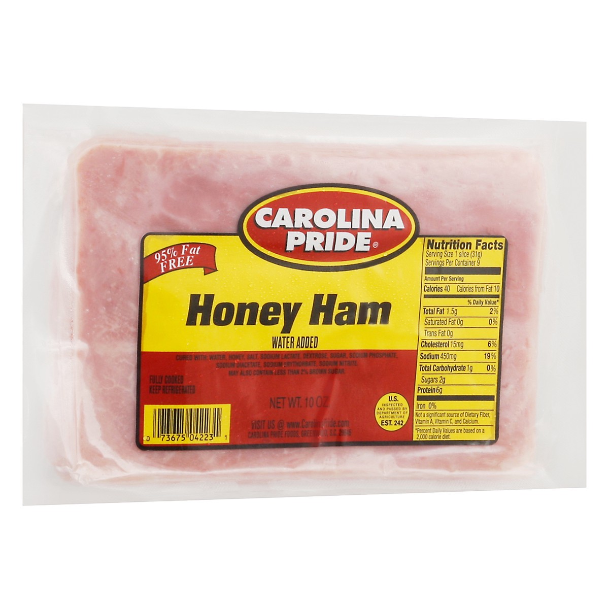 slide 1 of 10, Carolina Pride Honey Ham, 10 oz