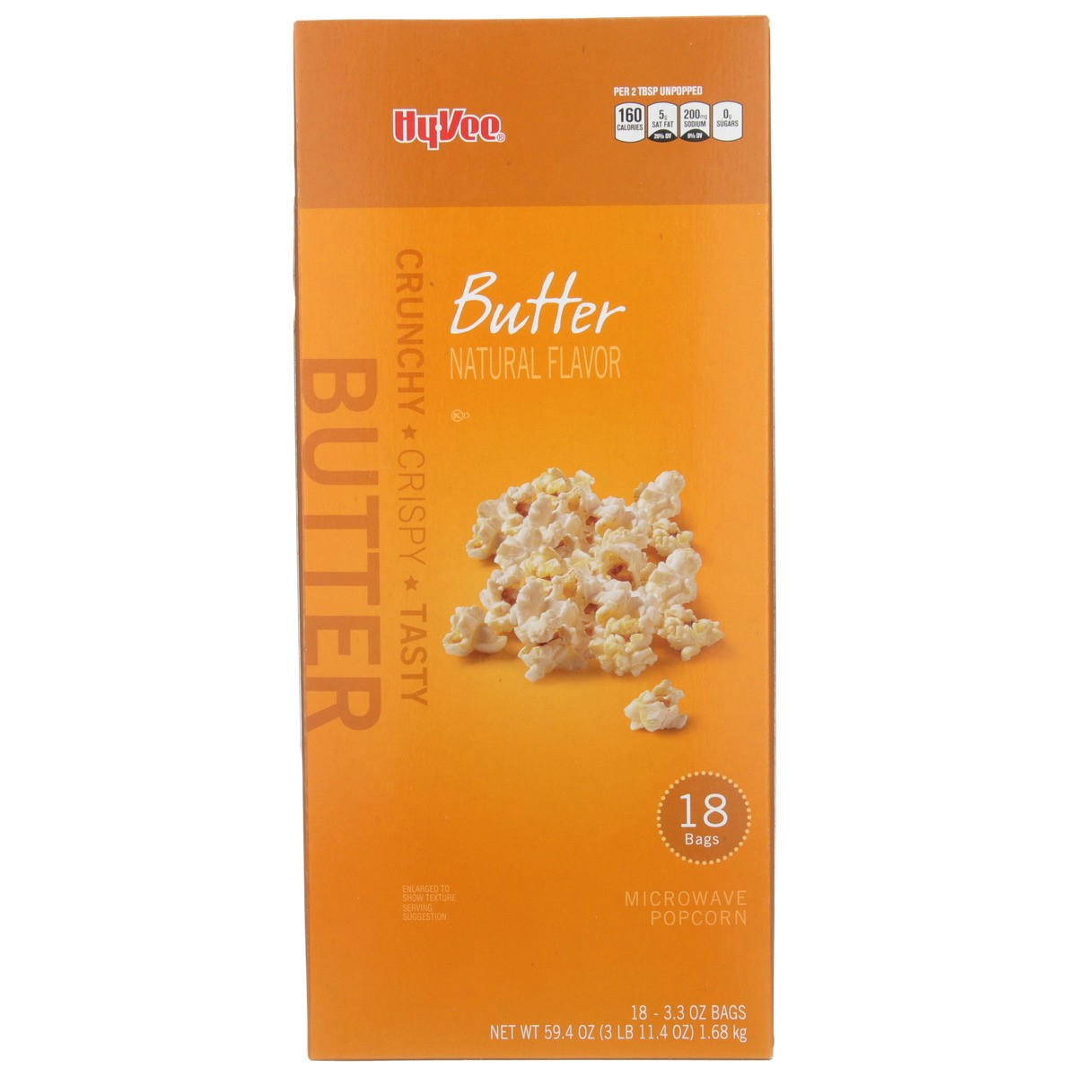 slide 6 of 8, Hy-vee Butter Flavor Microwave Popcorn, 18 ct; 3.3 oz