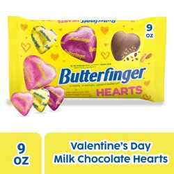 Butterfinger Heart Shaped Milk Chocolate Candy Crispety Crunchety Peanut-Buttery Valentine's Day Bag
