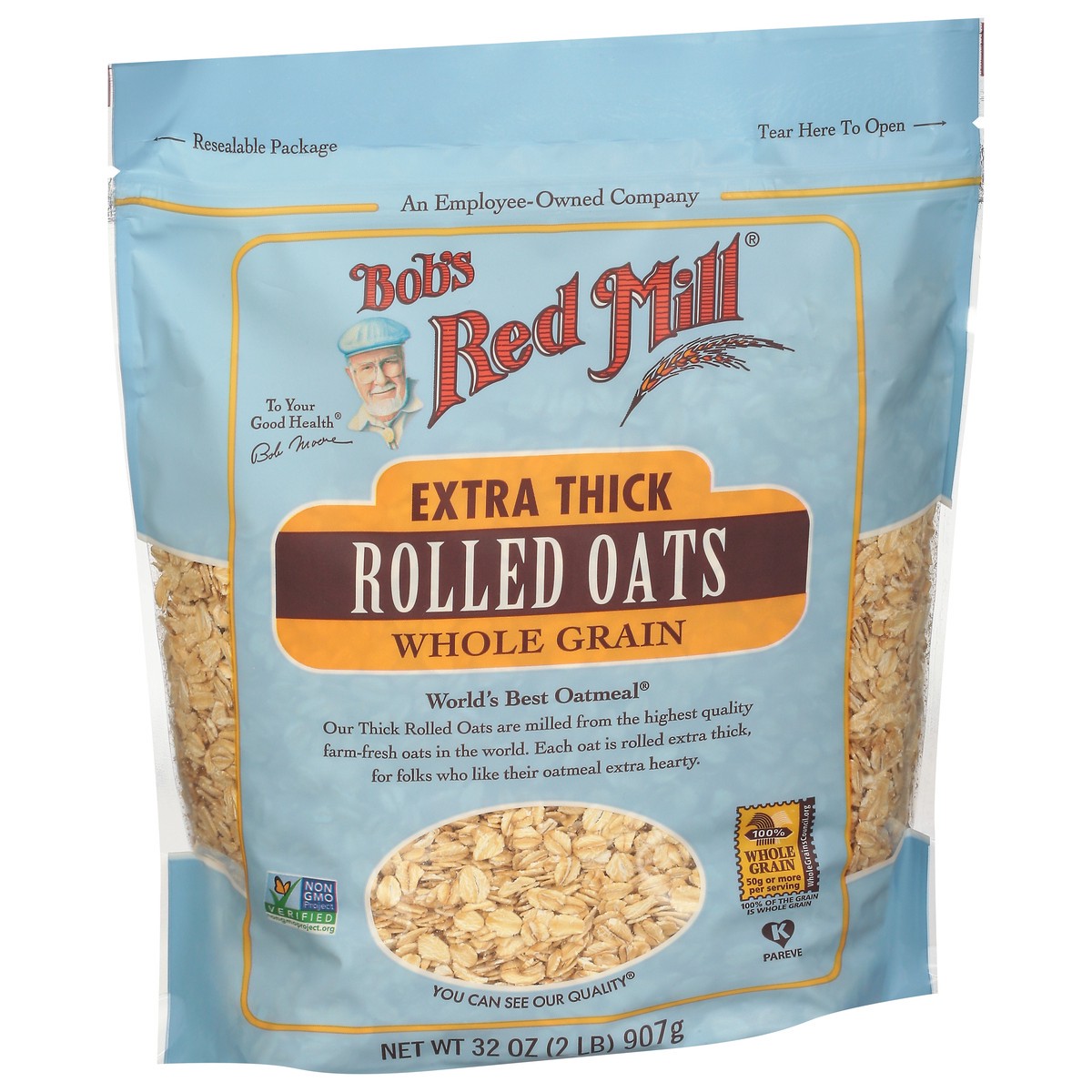 slide 9 of 9, Bob's Red Mill Extra Thick Whole Grain Rolled Oats 32 oz, 32 oz