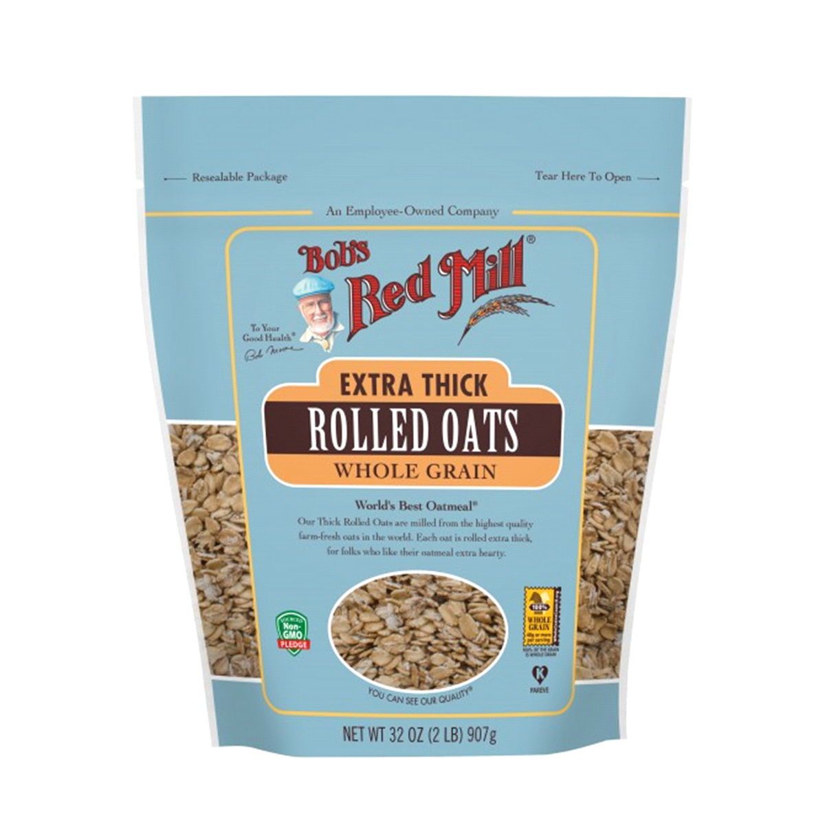 slide 1 of 2, Bobs Red Mill Hot Cereal Extra Thick Rolled Oats, 32 oz