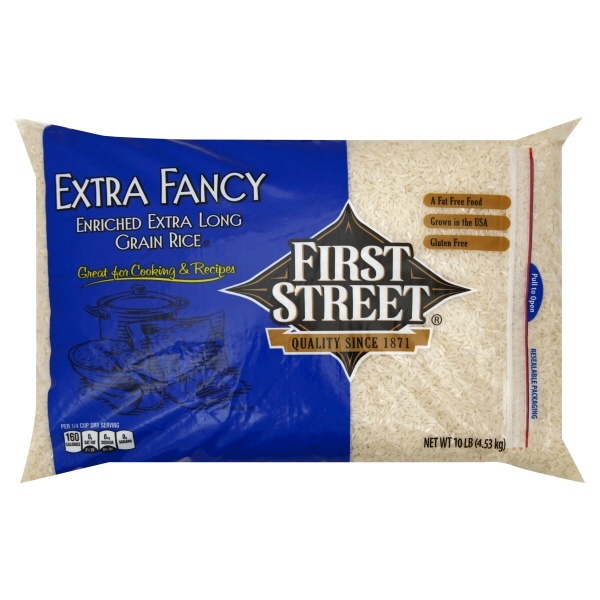 slide 1 of 1, First Street Extra Fancy Long Grain Rice, 10 lb