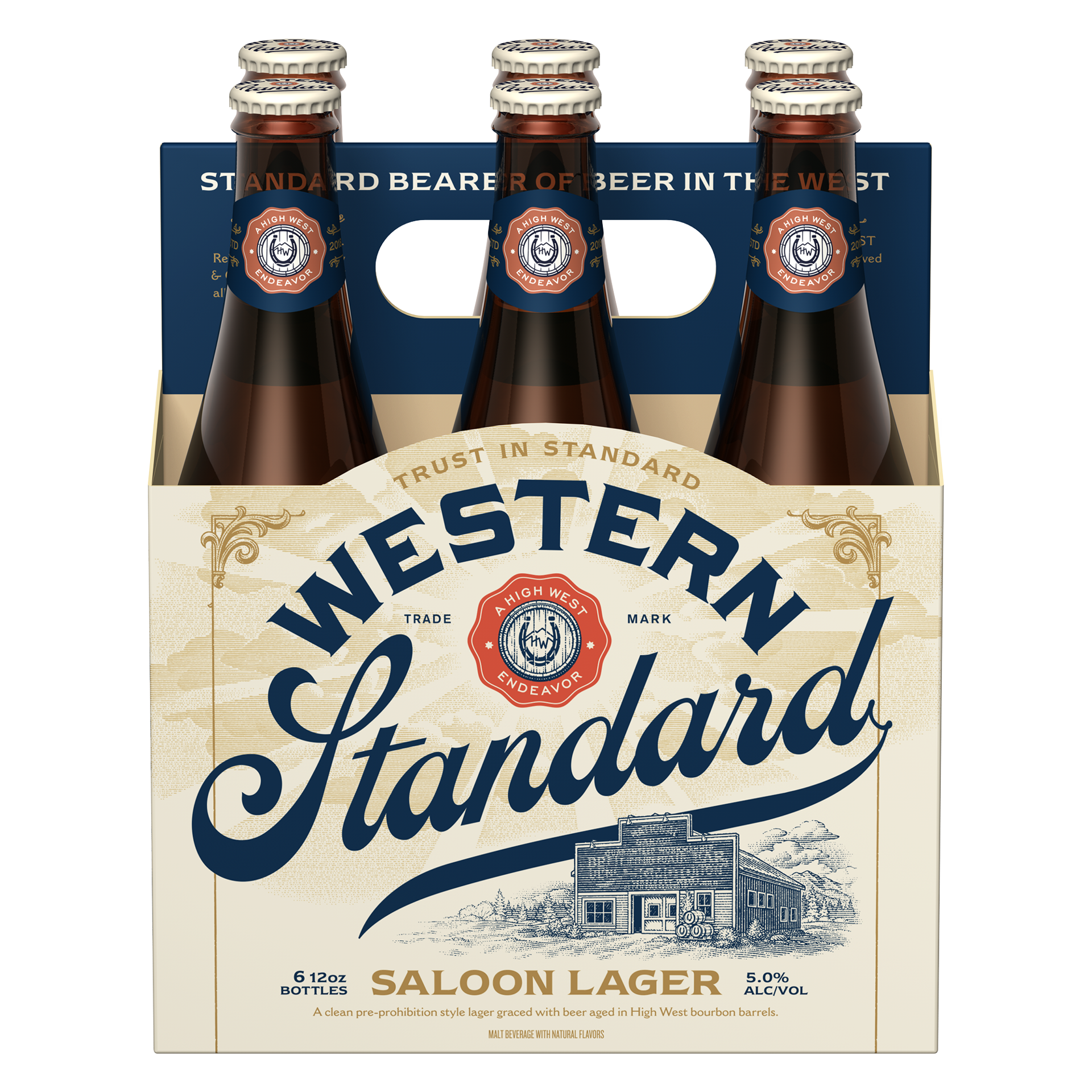 slide 1 of 4, Western Standard Saloon Lager Craft Beer, 6 pk 12 fl oz Bottles, 5.2% ABV, 72 fl oz