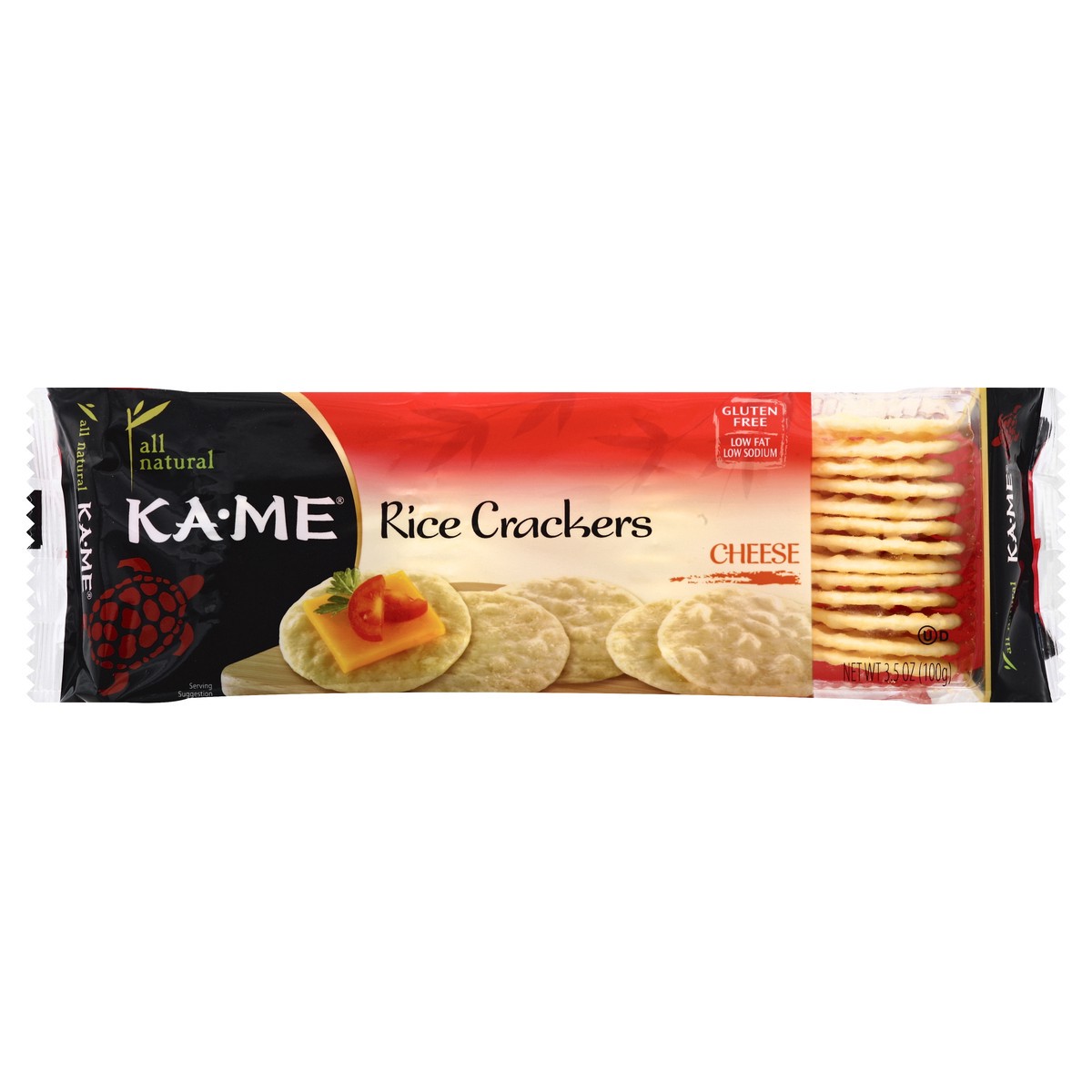 slide 2 of 5, KA-ME Rice Crackers, Cheese, 3.5 oz