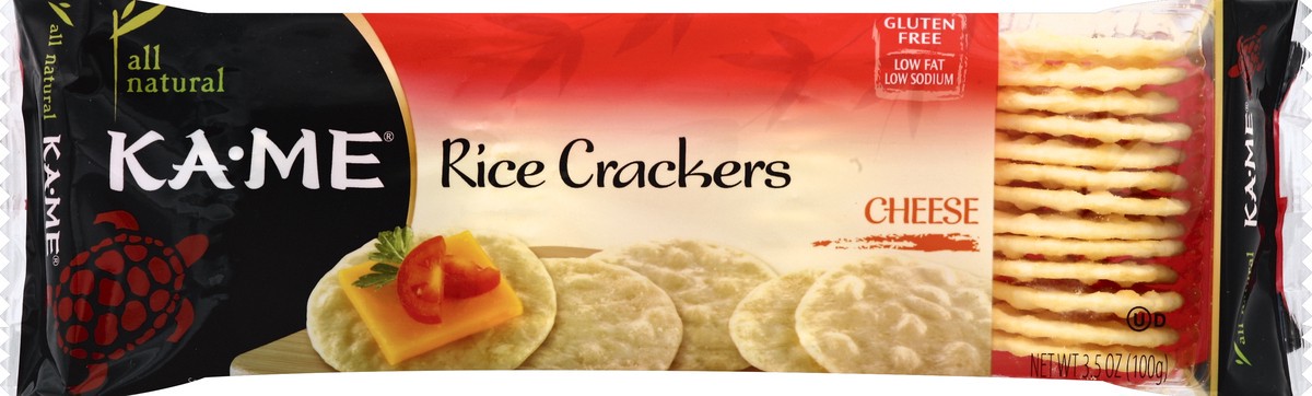 slide 5 of 5, KA-ME Rice Crackers, Cheese, 3.5 oz