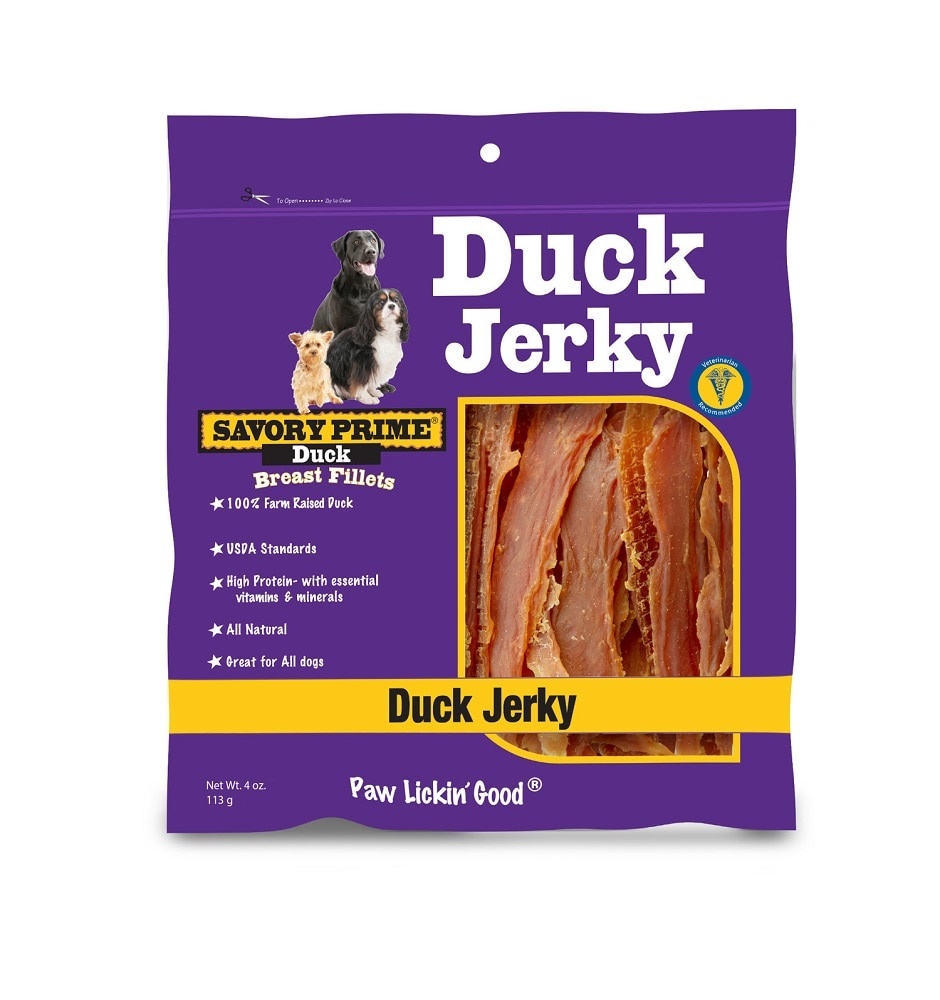 slide 1 of 1, Savory Prime Natural Duck Jerky Dog Treats, 4 oz