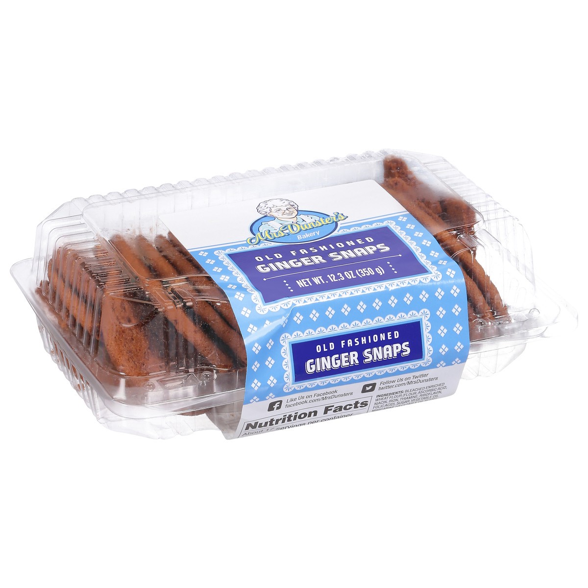 slide 2 of 9, Mrs. Dunster's Mrs.dunsters Gingersnap Cookie - 12.3 OZ, 12.3 oz