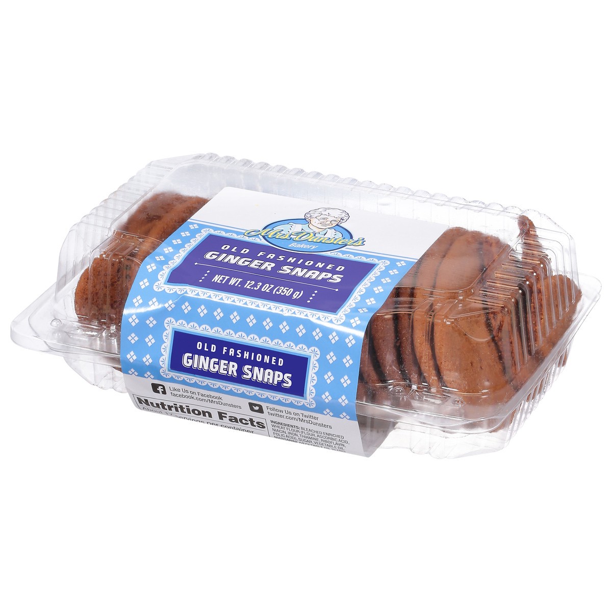 slide 8 of 9, Mrs. Dunster's Mrs.dunsters Gingersnap Cookie - 12.3 OZ, 12.3 oz