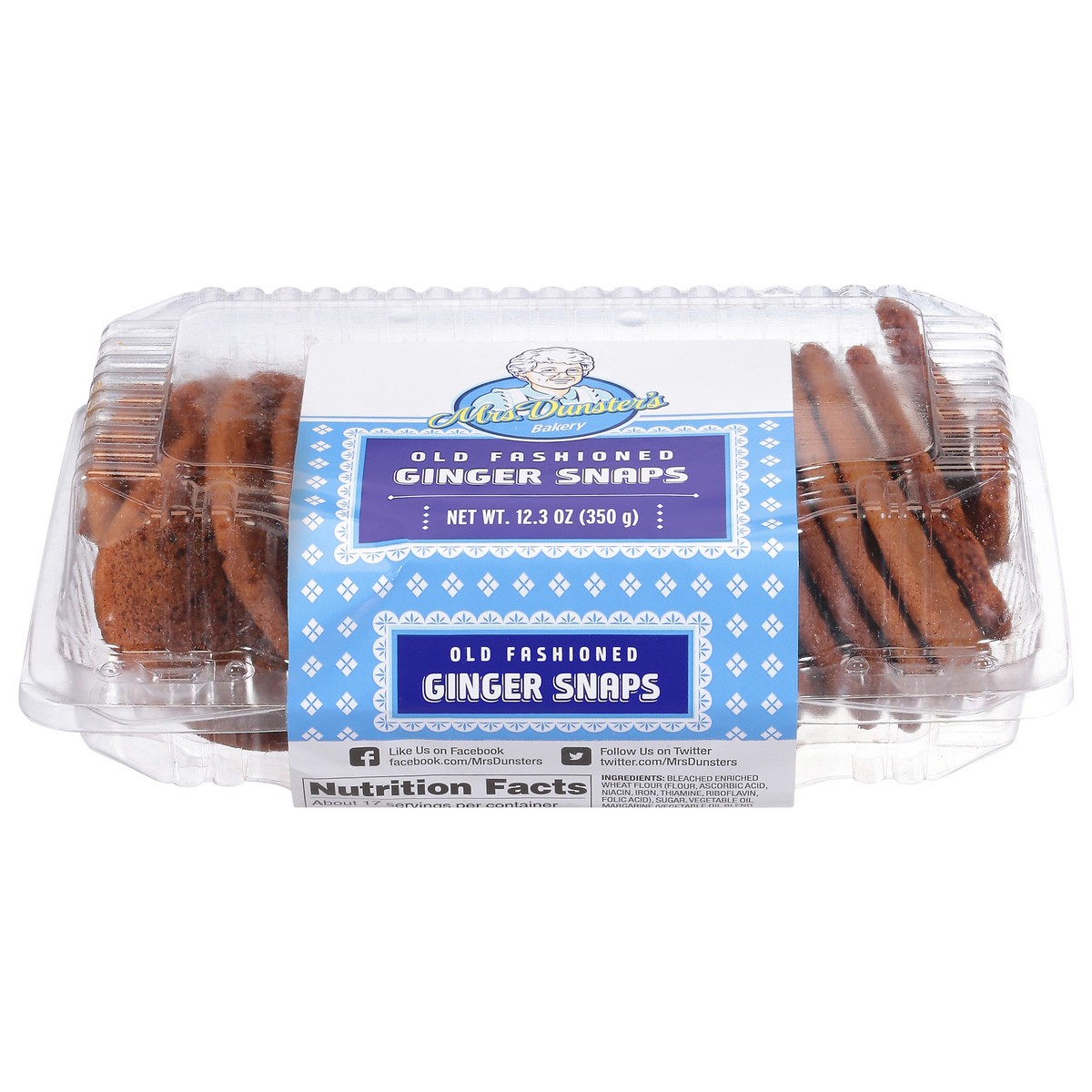 slide 1 of 9, Mrs. Dunster's Mrs.dunsters Gingersnap Cookie - 12.3 OZ, 12.3 oz