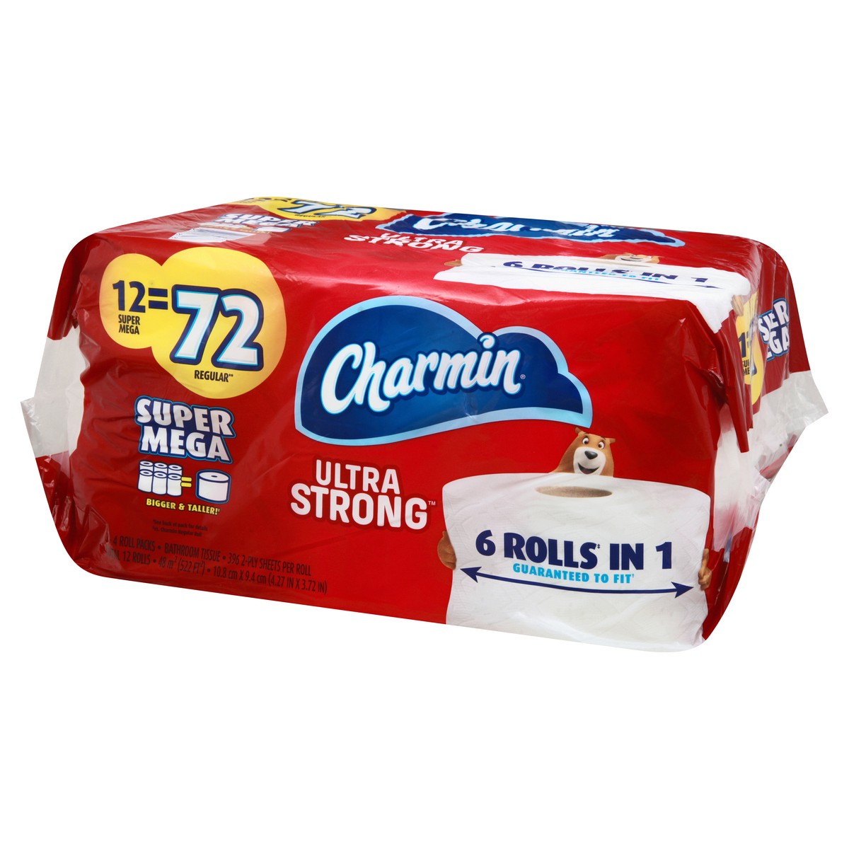 slide 3 of 9, Charmin Ultra Strong 2-Ply Super Mega Roll Unscented Bathroom Tissue 3 ea, 426 sheets