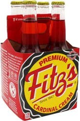 Fitz's Cardinal Cream Soda - 4 ct; 12 fl oz