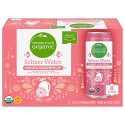 Simple Truth Organic Mango Grapefruit Seltzer Water - 8 ct; 12 fl oz