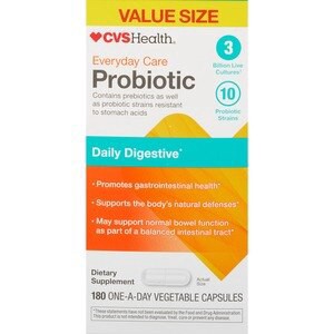 slide 1 of 1, CVS Health Daily Probiotic Capsules, 180 Ct, 180 ct