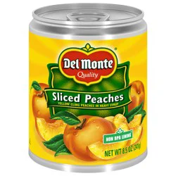 Del Monte Sliced Yellow Cling Peaches in Heavy Syrup, 8.5 oz Can