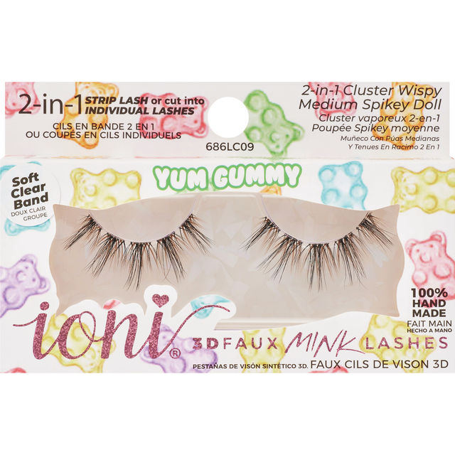 slide 1 of 1, IONI COSMETICS Ioni Lash Candy 2-In1 Cluster Wispy False Lashes, Medium Spikey Doll, 1 ct