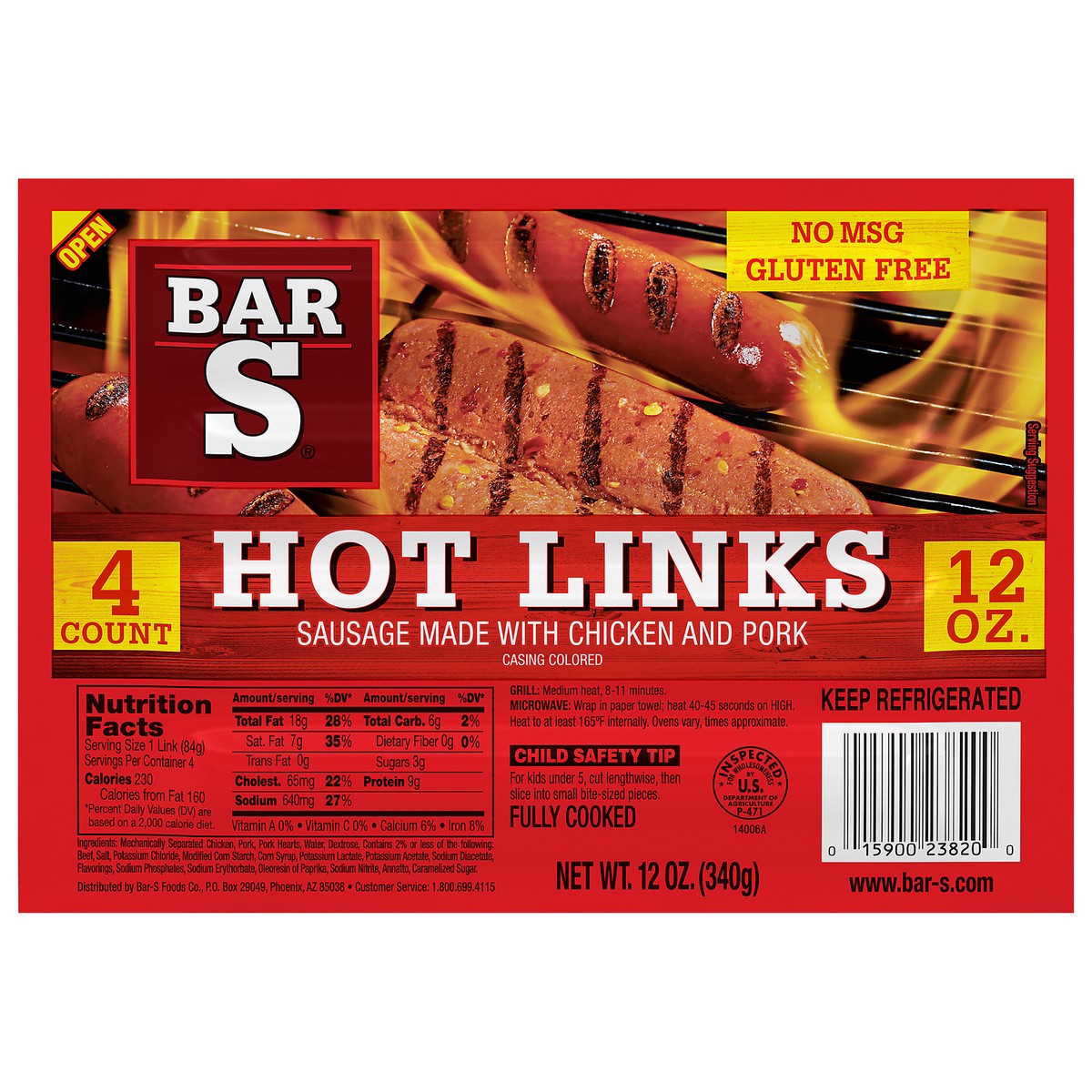 slide 11 of 11, Bar-S Hot Links Sausage, 0.75 lb