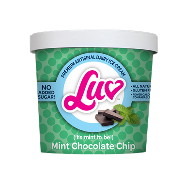 slide 1 of 1, Luv Mint Chocolate Chip Ice Cream, 1 pint