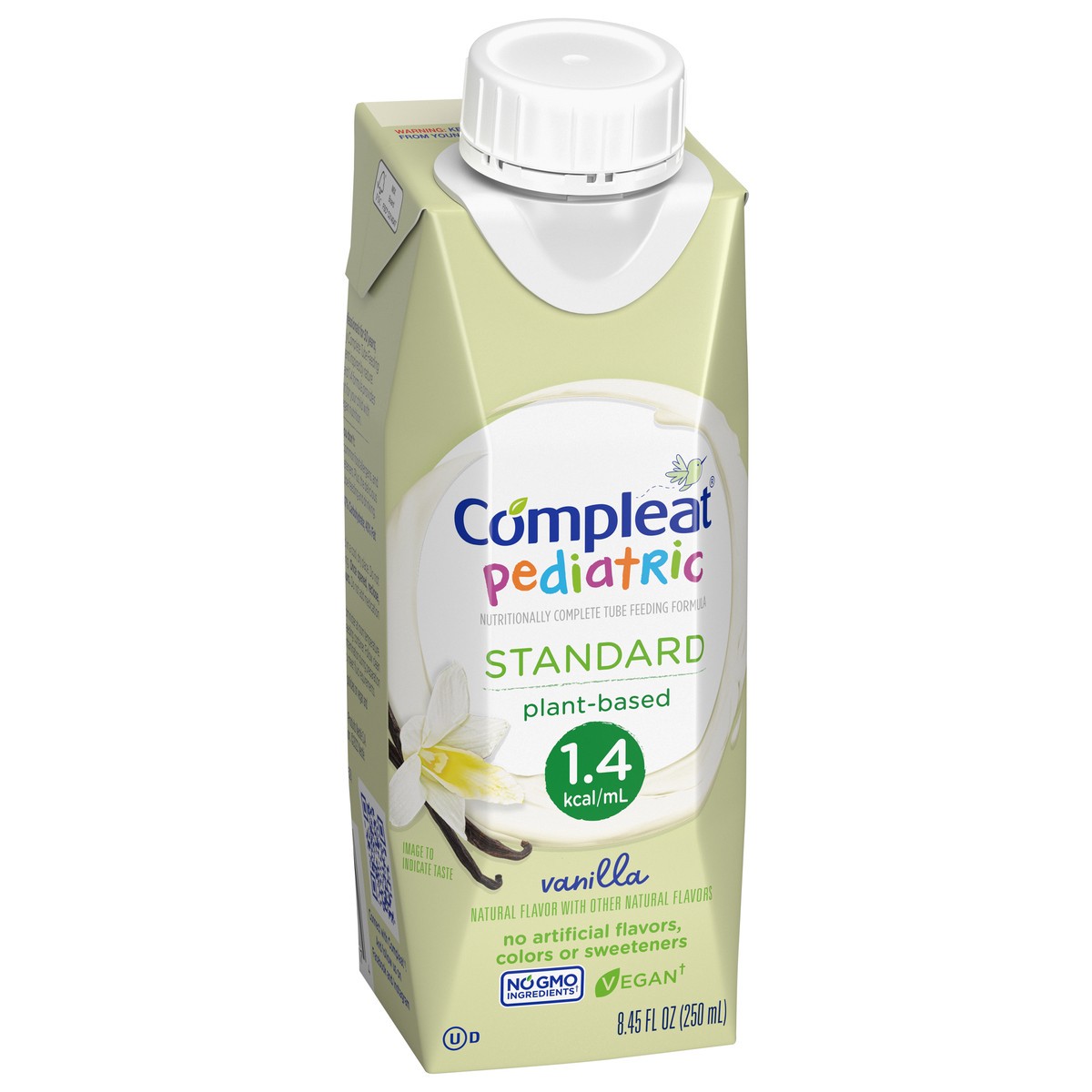 slide 2 of 7, COMPLEAT Pediatric Standard 1.4 Vanilla 250 mL Tetra Pak Dream Cap, 8.45 fl oz