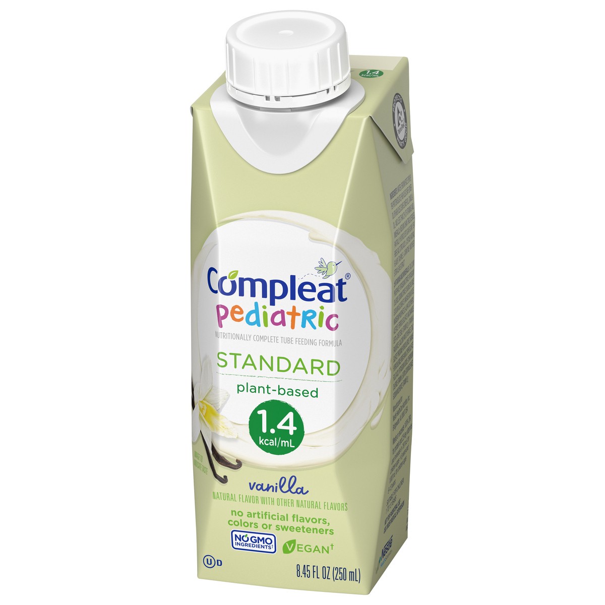 slide 5 of 7, COMPLEAT Pediatric Standard 1.4 Vanilla 250 mL Tetra Pak Dream Cap, 8.45 fl oz