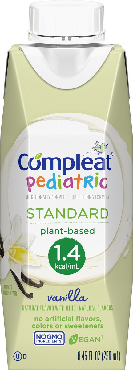 slide 6 of 7, COMPLEAT Pediatric Standard 1.4 Vanilla 250 mL Tetra Pak Dream Cap, 8.45 fl oz