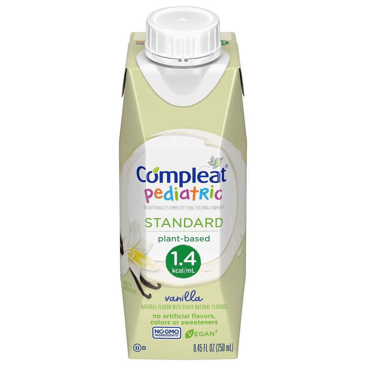 slide 1 of 7, COMPLEAT Pediatric Standard 1.4 Vanilla 250 mL Tetra Pak Dream Cap, 8.45 fl oz