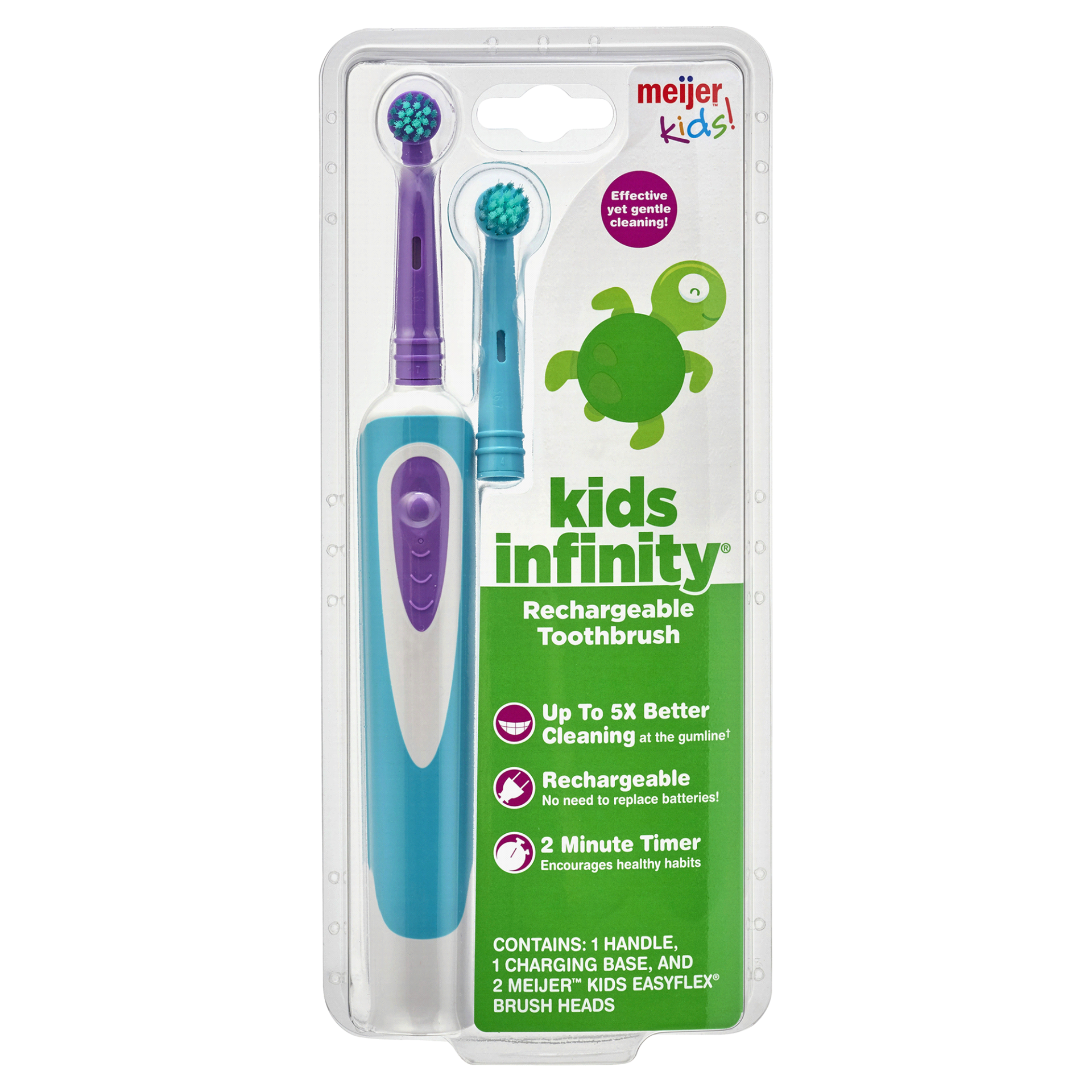 slide 1 of 2, Meijer Kids Infinity Rechargeable Toothbrush, 1 ct