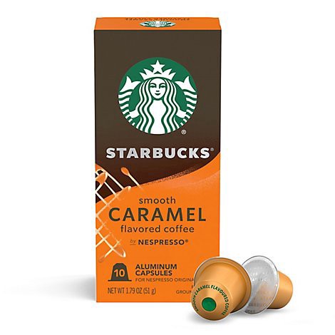 slide 1 of 1, Starbucks Original Caramel Nespresso Capsules Box - 10 ct, 10 ct