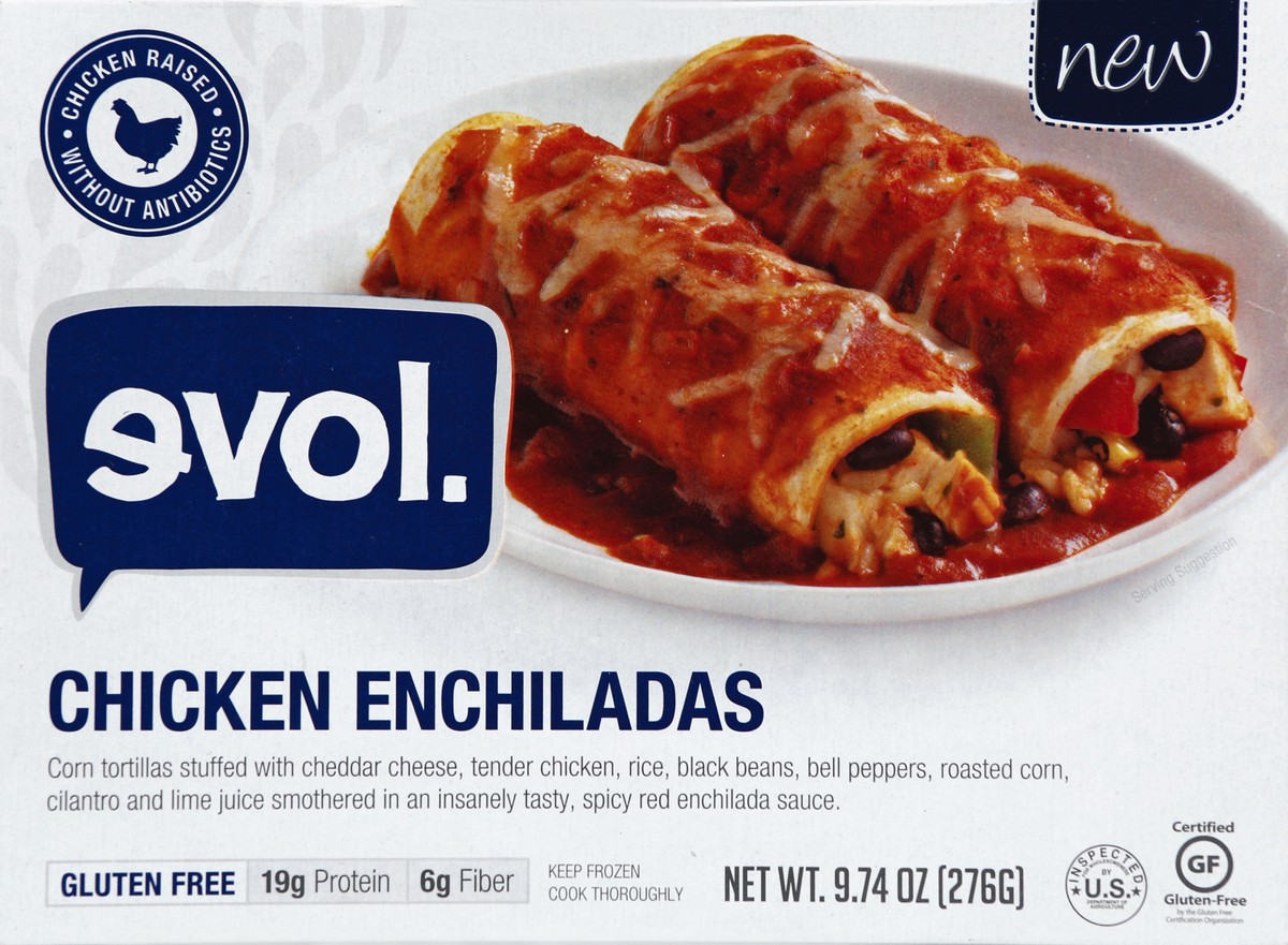 slide 4 of 4, EVOL Single Serve Chicken Enchilada, 9.7 oz