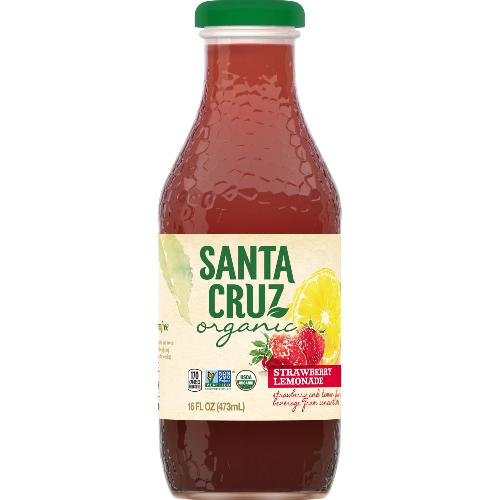 slide 1 of 1, Santa Cruz Organic Strawberry Lemonade, 16 fl oz