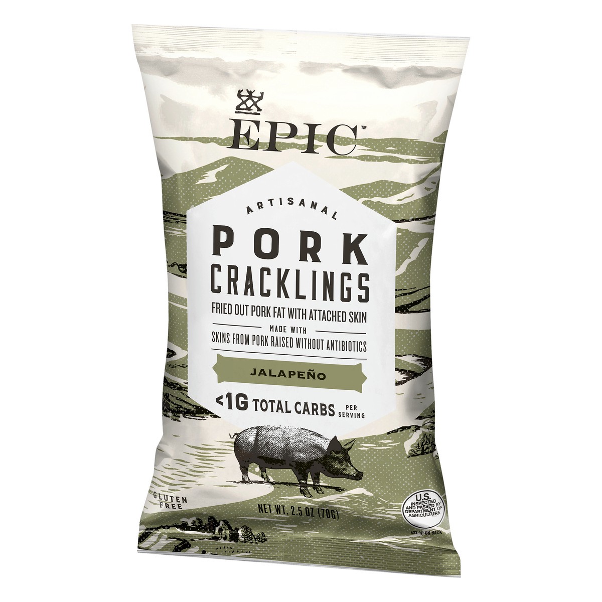slide 2 of 13, Epic Artisanal Jalapeno Pork Cracklings 2.5 oz, 2.5 oz