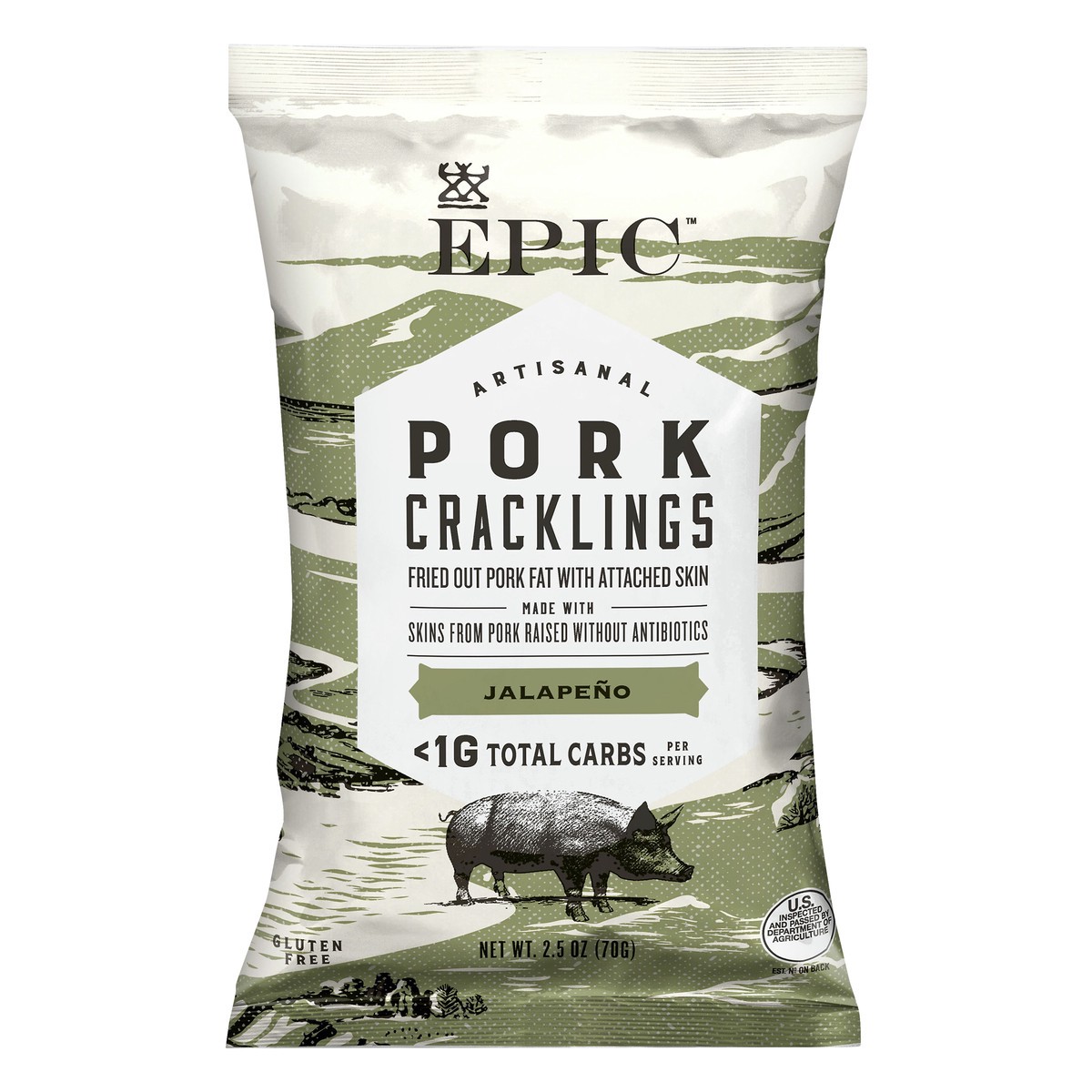 slide 1 of 13, Epic Artisanal Jalapeno Pork Cracklings 2.5 oz, 2.5 oz