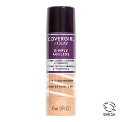 CoverGirl Simply Ageless + Olay 3-in-1 Liquid Foundation, Soft Honey 255, 1 fl oz