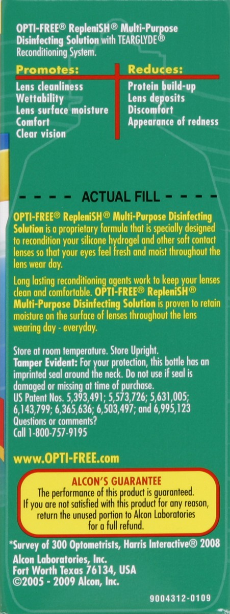 slide 4 of 4, Opti-Free Replenish Multi-Purpose Disinfecting Solution Enhanced Comfort, 10 fl oz