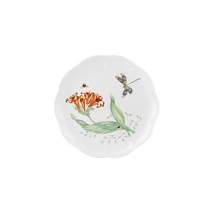 slide 1 of 1, Lenox Butterfly Meadow Dragonfly Accent Plate, 9 in