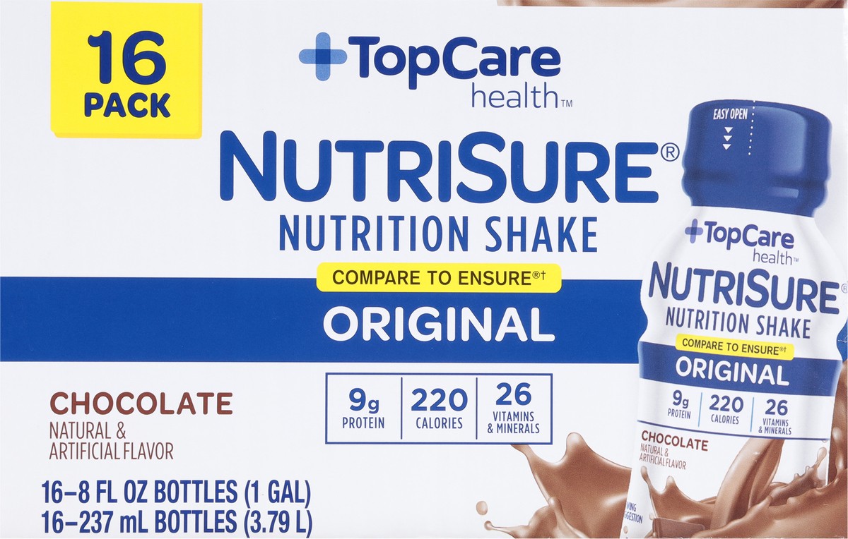 slide 9 of 9, TopCare Health NutriSure Original Chocolate Nutrition Shake 16 ea, 16 ct