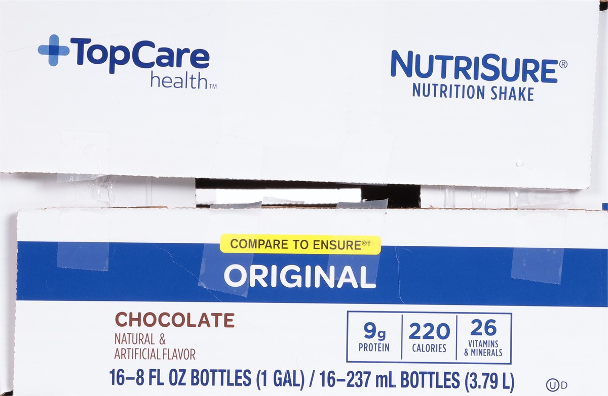 slide 2 of 9, TopCare Health NutriSure Original Chocolate Nutrition Shake 16 ea, 16 ct