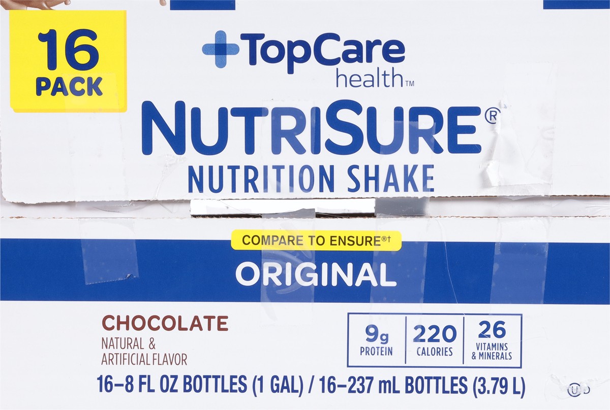 slide 8 of 9, TopCare Health NutriSure Original Chocolate Nutrition Shake 16 ea, 16 ct